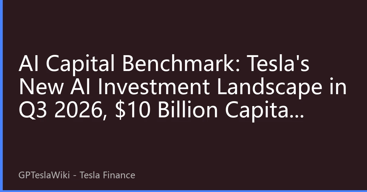 AI Capital Benchmark: Tesla's New AI Investment Landscape in Q3 2026, $10 Billion Capital Restructuring Autonomous Driving and Robot Valuation Logic
